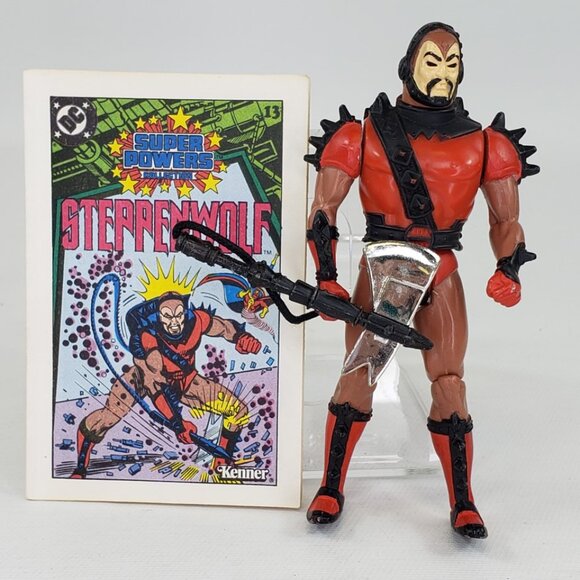Vintage 1984 Kenner Super Powers STEPPENWOLF Action Figure Complete with Comic - Picture 1 of 9